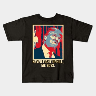 Funny Trump 2024 Tee Never Fight Up I'll Me Boys Kids T-Shirt